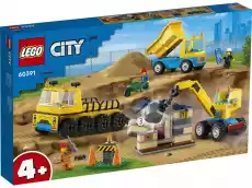 LEGO 60391 City Ciężarówki i dźwig z kulą wyburzeniową Dla dziecka Zabawki Klocki