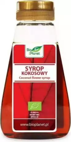 SYROP KOKOSOWY BIO 300 g 250 ml BIO PLANET Artykuły Spożywcze Słodziki i zamienniki cukru