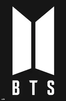 BTS Black and White Logo plakat Dom i ogród Wyposażenie wnętrz Dekoracja Obrazy i plakaty