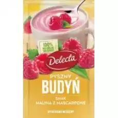 Delecta Pyszny Budyń o smaku maliny z mascarpone 40 g Artykuły Spożywcze Słodycze