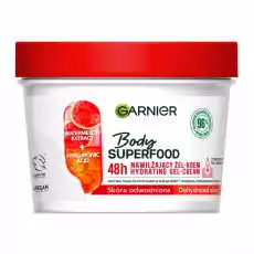 Garnier Body Superfood Watermelon nawilżający żelkrem z ekstraktem z arbuza i kwasem hialuronowym 380ml Zdrowie i uroda Kosmetyki i akcesoria Pielęgnacja ciała Kremy i masła do ciała