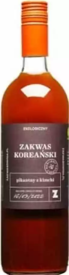 ZAKWAS KOREAŃSKI PIKANTNY NA BAZIE KIMCHI BEZGLUTENOWY BIO 700 ml ZAKWASOWNIA Artykuły Spożywcze Przetwory