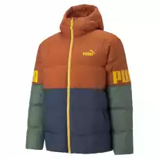 Kurtka z kapturem męska Puma POWER DOWN PUFFER wielokolorowa 84933564 Odzież obuwie dodatki Odzież wierzchnia Kurtki i okrycia zimowe