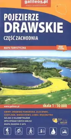 Mapa turyst Pojezierze Drawskie cz zach w2020 Książki Turystyka mapy atlasy