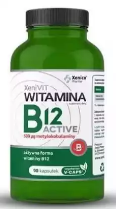 Xenicopharma Witamina B12 Active 90 Kap Zdrowie i uroda Zdrowie Witaminy minerały suplementy diety