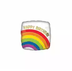 Balon foliowy urodzinowy tęcza Happy Birthday Gadżety Balony