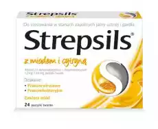 STREPSILS z miodem i cytryną x 24past Zdrowie i uroda Zdrowie Leki Przeziębienie i grypa