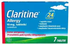 CLARITINE Allergy x 7 tabletek Zdrowie i uroda Zdrowie Leki Alergia