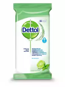 Dettol Dettol chusteczki do mycia i dezynfekcji powierzchni antybakteryjne Limonka i Mięta 36 szt Zdrowie i uroda Zdrowie Preparaty do dezynfekcji