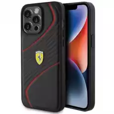 Ferrari FEHCP15XPTWK iPhone 15 Pro Max 67 czarnyblack hardcase Twist Metal Logo Telefony i akcesoria Akcesoria telefoniczne Etui