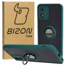 Etui Bizon Case Hybrid Ring do Motorola Moto E13 ciemnozielone Telefony i akcesoria Akcesoria telefoniczne Pokrowce i kabury do telefonów