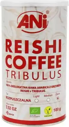 Kawa Rozpuszczalna Arabica Z Grzybem Reishi I Tribulus Bio 100 G Ani Artykuły Spożywcze Produkty dietetyczne Suplementy