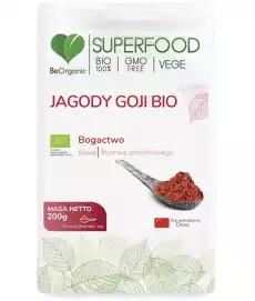 BEORGANIC JAGODY GOJI BIO 200G Zdrowie i uroda Zdrowie Witaminy minerały suplementy diety