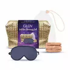 Glov Golden Dreams zestaw Satin Sleep Mask maska złuszczająca Moon Pads Laundry Bag waciki do twarzy z woreczkiem kosmetyc Zdrowie i uroda Kosmetyki i akcesoria Pielęgnacja twarzy Maseczki