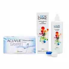 Acuvue Oasys 6szt Look Care Aqua Solution 360ml Zdrowie i uroda Zdrowie Soczewki kontaktowe i akcesoria