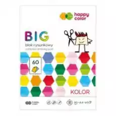 Happy Color Blok rysunkowy kolorowy BIG A4 80g 15 kol 60 ark 60 kartek Dla dziecka Artykuły szkolne Bloki i wycinanki