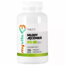 Myvita Młody Jęczmień Bio 500 Mg 250 T Zdrowie i uroda Zdrowie Witaminy minerały suplementy diety