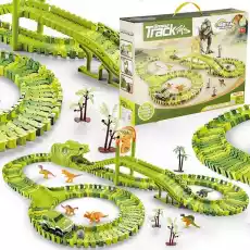 Tor wyścigowy park dinozaurów zestaw 168 elementów zabawka dla dzieci Dla dziecka Zabawki Zabawki dla chłopców Parkingi garaże i tory wyścigowe