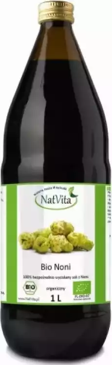 Bio Noni sok organiczny 1l NatVita Zdrowie i uroda Zdrowie Witaminy minerały suplementy diety