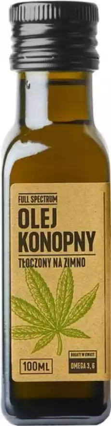 Full Spectrum Olej Konopny tłoczony na zimno 100ml Artykuły Spożywcze Zdrowa żywność