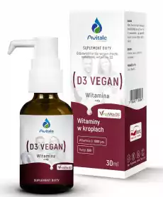 AVITALE WITAMINA D3 VEGAN 1000 IU KROPLE 30ML Zdrowie i uroda Zdrowie Witaminy minerały suplementy diety