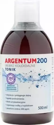 Argentum 200 Srebro koloidalne tonik 200PPM 500ml Aura Herbals Zdrowie i uroda Kosmetyki i akcesoria Pielęgnacja twarzy Toniki do twarzy