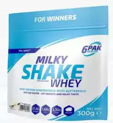 6PAK Milky Shake Whey 300g białko o smaku waniliowym Artykuły Spożywcze