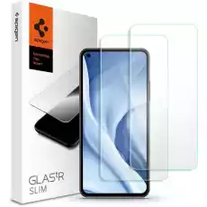 Szkło do etui Spigen Glastr Slim 2Pack Xiaomi Mi 11 Lite 5G 5G NE Telefony i akcesoria Akcesoria telefoniczne Folie ochronne