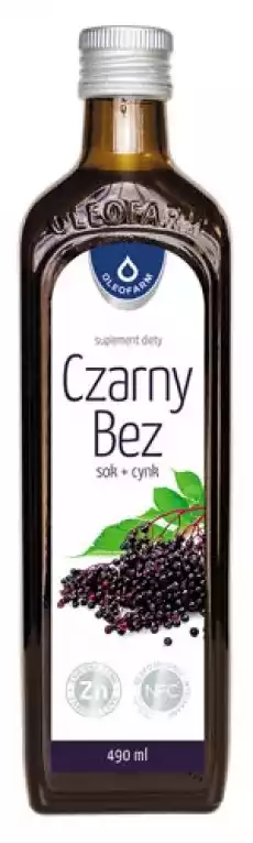 Czarny bez sok cynk 490ml Artykuły Spożywcze Zioła