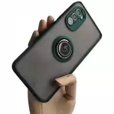 Etui Bizon Case Hybrid Ring do Motorola Moto G52G82 ciemnozielone Telefony i akcesoria Akcesoria telefoniczne Pokrowce i kabury do telefonów