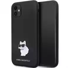 Karl Lagerfeld KLHCN61SMHCNPK iPhone 11 Xr 61 czarnyblack hardcase Silicone C Metal Pin Telefony i akcesoria Akcesoria telefoniczne Etui