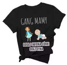 koszulka gang mamy z imionami córki i synka wzór 8 Odzież obuwie dodatki Odzież damska Tshirty i koszulki damskie