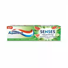 Aquafresh Senses Refreshing Toothpaste odświeżająca pasta do zębów Watermelon Cucumber Mint 75ml Zdrowie i uroda Kosmetyki i akcesoria Pielęgnacja zębów i jamy ustnej