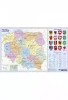 Administracyjna mapa Polski Podkładka na biurko Biuro i firma Akcesoria biurowe Podkładki na biurko