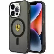 Ferrari FEHMP14XURKK iPhone 14 Pro Max 67 czarnyblack hardcase Translucent Magsafe Telefony i akcesoria Akcesoria telefoniczne Etui