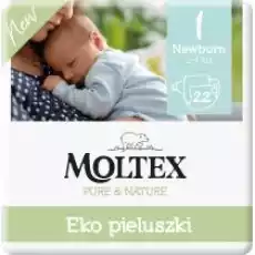 Moltex Ekologiczne pieluszki 1 Newborn 24 kg 22 szt Dla dziecka Akcesoria dla dzieci Pielęgnacja i higiena dziecka Pieluszki