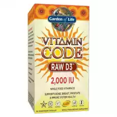 Vitamin Code RAW D3 60 kapsułek Garden of Life Sport i rekreacja Odżywki i suplementy Witaminy i minerały