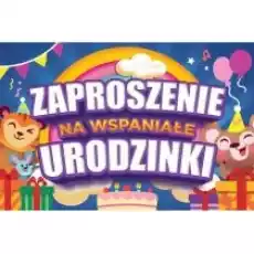 Zaproszenie Urodziny 10 szt Prezenty Pakowanie prezentów