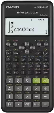 Uniwersalny CALCULATOR CASIO model FX570ESPLUSII 11X77X162MM Odzież obuwie dodatki Galanteria i dodatki