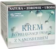 Krem do twarzy z nanosrebrem kwas hialuronowy ekstrakt z alg 50ml Pro Aktiv Zdrowie i uroda Kosmetyki i akcesoria Pielęgnacja twarzy Toniki do twarzy