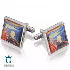 Spinki do mankietów Krzyk Edvard Munch PS544 Biżuteria i zegarki Biżuteria dla Panów Inna biżuteria dla Panów