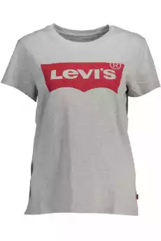 TSHIRT LEVI39S Z KRÓTKIM RĘKAWEM DAMSKI SZARY Odzież obuwie dodatki