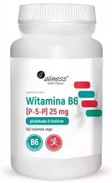 Witamina B6 25mg 100 tabl VEGE Aliness Artykuły Spożywcze