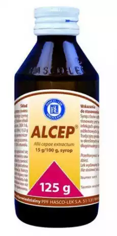 ALCEP syrop 125g Zdrowie i uroda Zdrowie Leki Przeziębienie i grypa