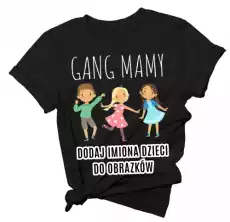 koszulka gang mamy z imionami trzech dzieci wzór 1 Odzież obuwie dodatki Odzież damska Tshirty i koszulki damskie