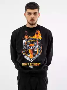 Bluza Bez Kaptura Street Autonomy Fuck 3 Czarna Odzież obuwie dodatki Odzież męska Bluzy męskie