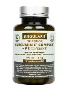 Singularis Superior Curcumin C3 Complex Biperine 70 kapsułek wegańskich Sport i rekreacja Odżywki i suplementy