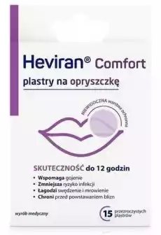 Heviran Comfort plastry na opryszczkę x 15 sztuk Zdrowie i uroda Kosmetyki i akcesoria Pielęgnacja skóry