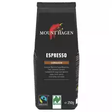 Kawa Mielona Espresso Fair Trade Bio 250 g Mount Hagen Artykuły Spożywcze