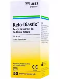 KETODIASTIX Testy paskowe x 50 sztuk Zdrowie i uroda Zdrowie Sprzęt medyczny